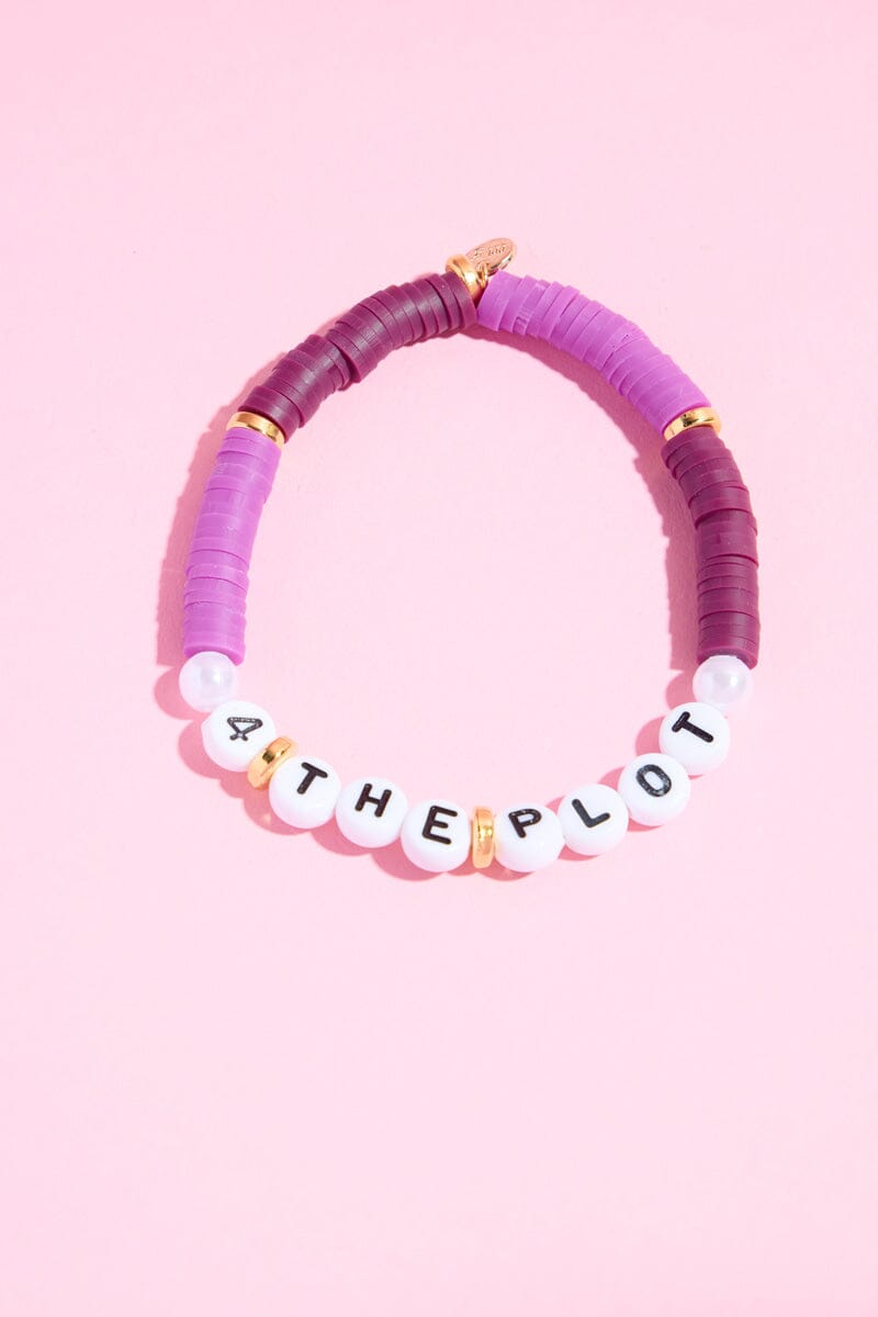 4 The Plot Inspirational Beaded Bracelet Bracelet mure + grand