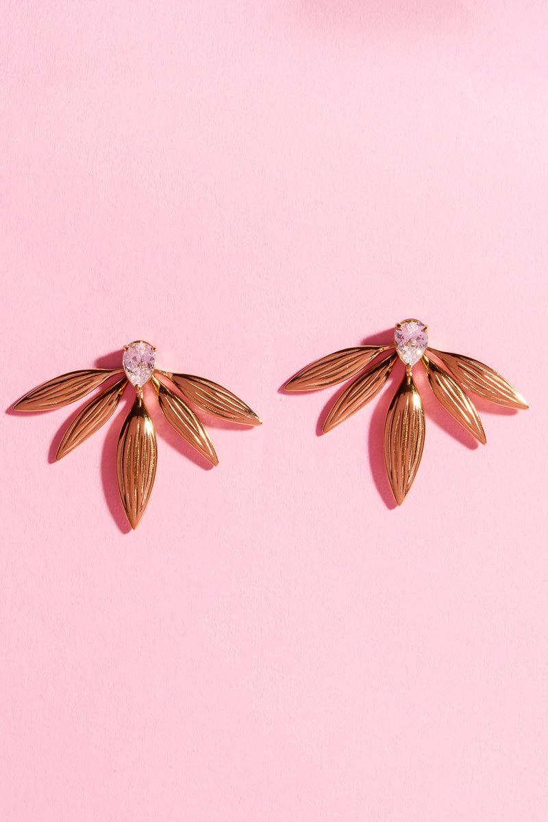Golden Leaf Statement Earring