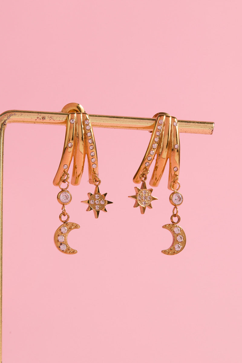 Day and Night Hoop Earrings