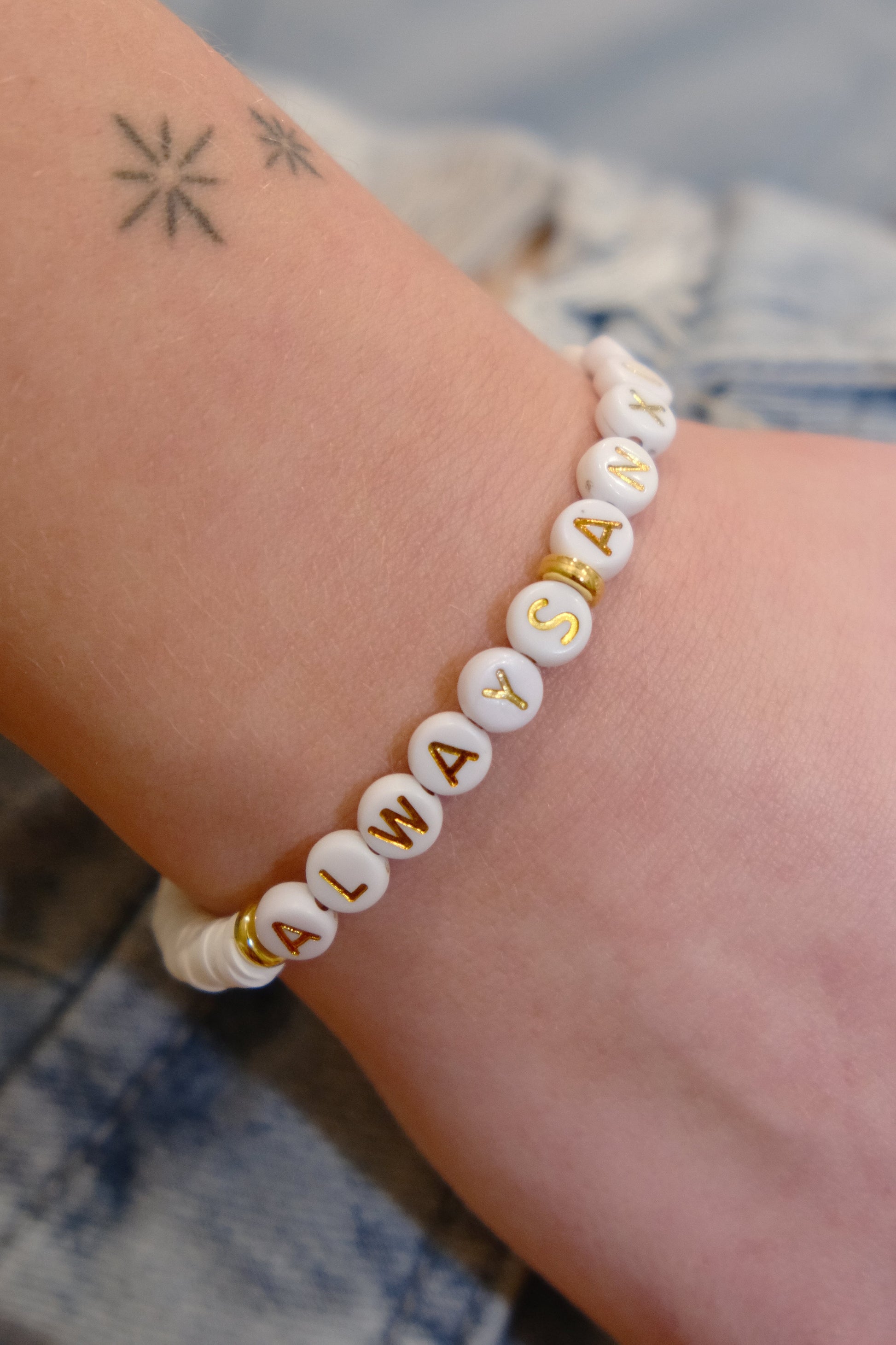 Always Anxious Inspirational Beaded Bracelet Bracelet mure + grand