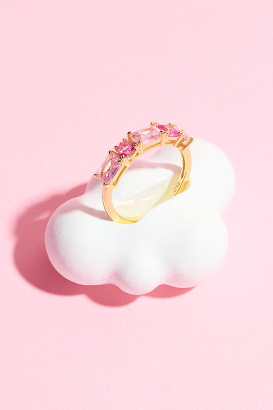 Annalise Heart Stone Sterling Silver Ring Rings mure + grand