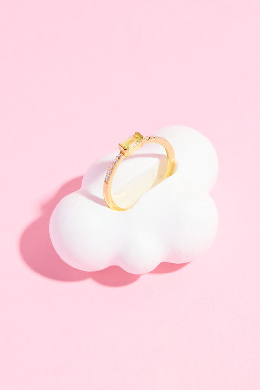 Augusta Pavé Band Sterling Silver Ring Ring mure + grand