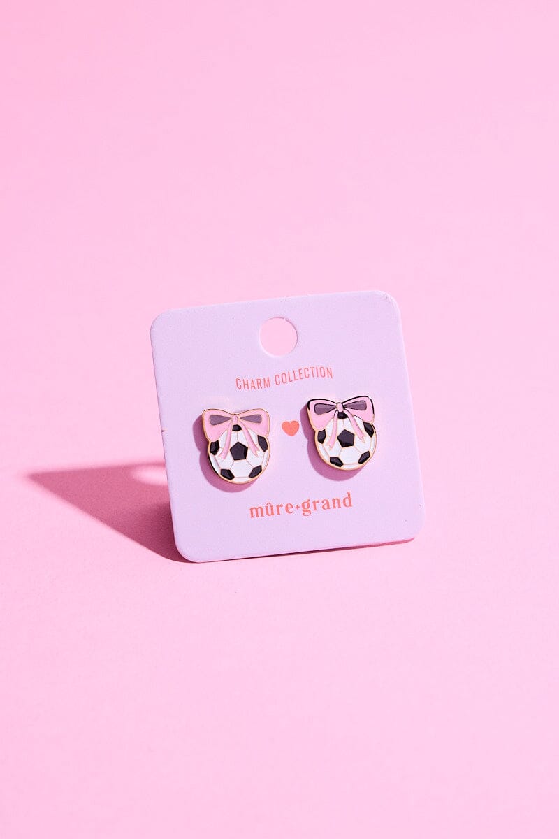 Baller Enamel Charm Stud Earrings Earrings mure + grand