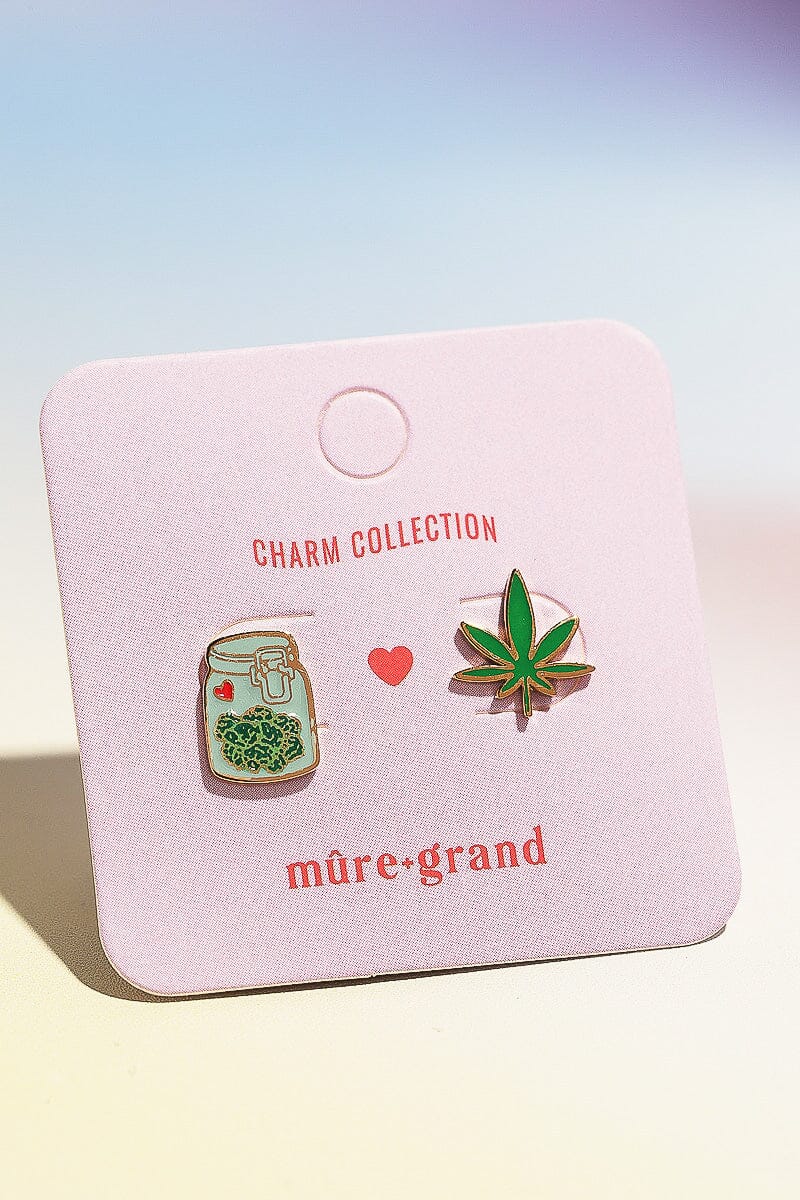 Best Buds Charm Enamel Stud Earrings Earrings mure + grand