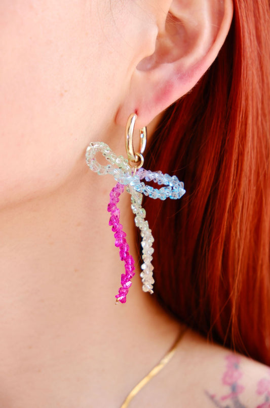 Birthday Bow Charm Dangle Earrings Earrings mure + grand