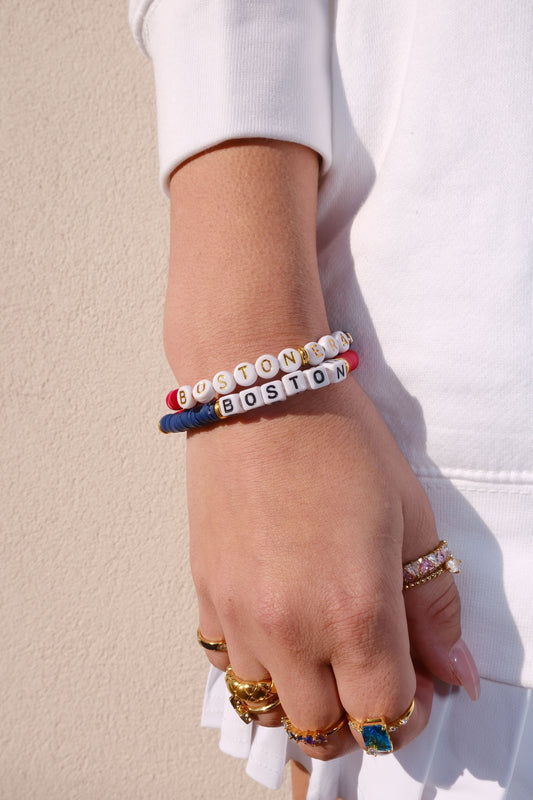 Boston Inspirational Beaded Bracelet Bracelet mure + grand 