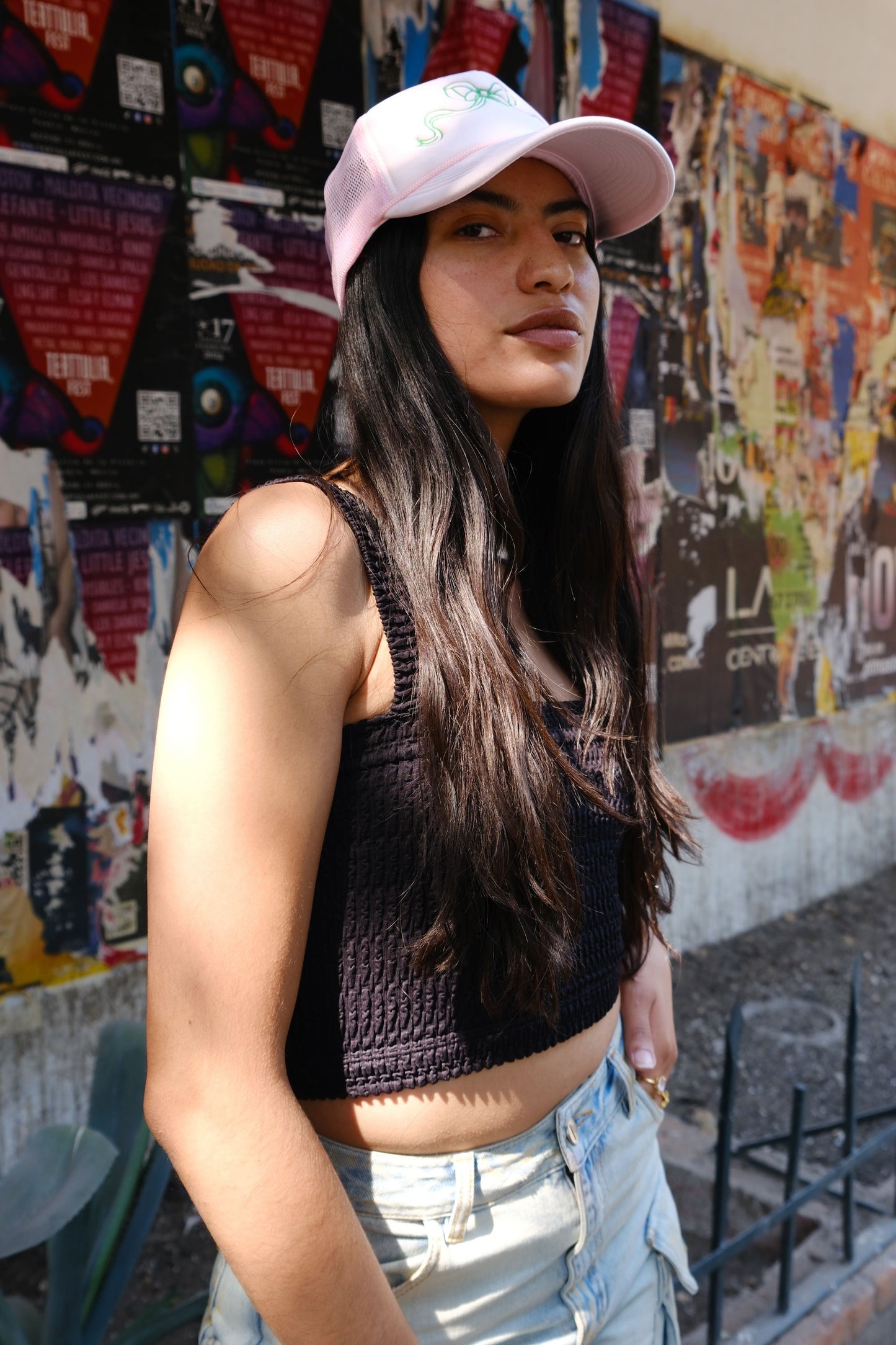 Bow Embroidered Trucker Hat Hats mure + grand