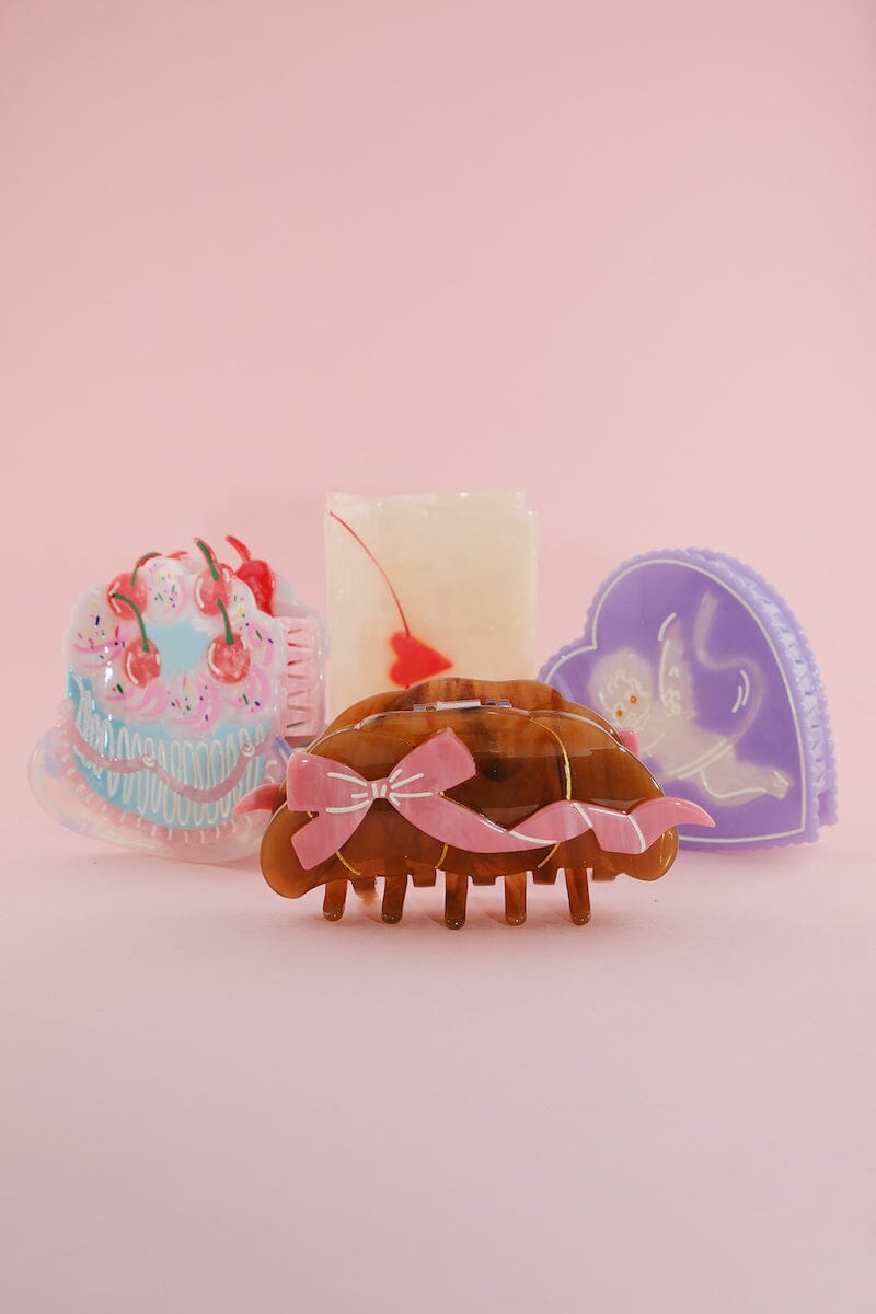 Bows and Croissants Claw Clip Hair Accessory mure + grand