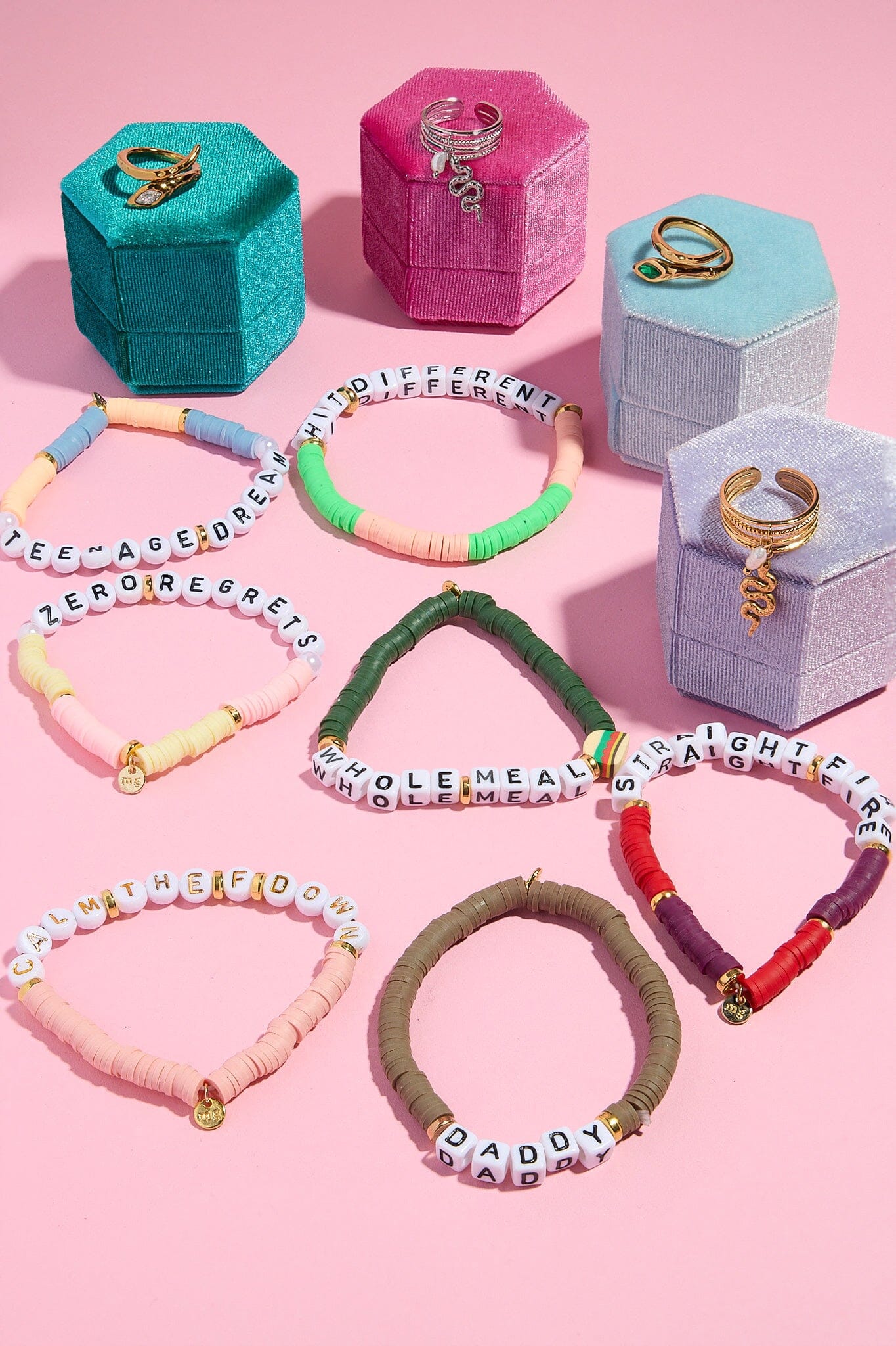 Calm The F Down Inspirational Beaded Bracelet Bracelet mure + grand