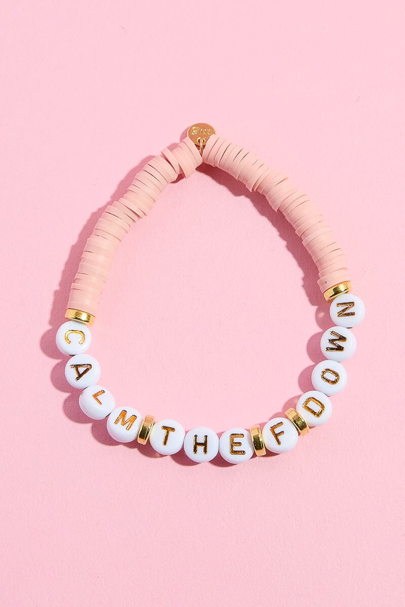 Calm The F Down Inspirational Beaded Bracelet Bracelet mure + grand