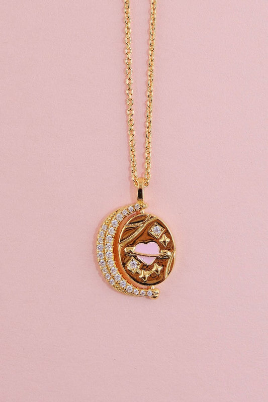 Celestial Heart Spinning Pendant Sterling Silver Necklace Necklaces mure + grand
