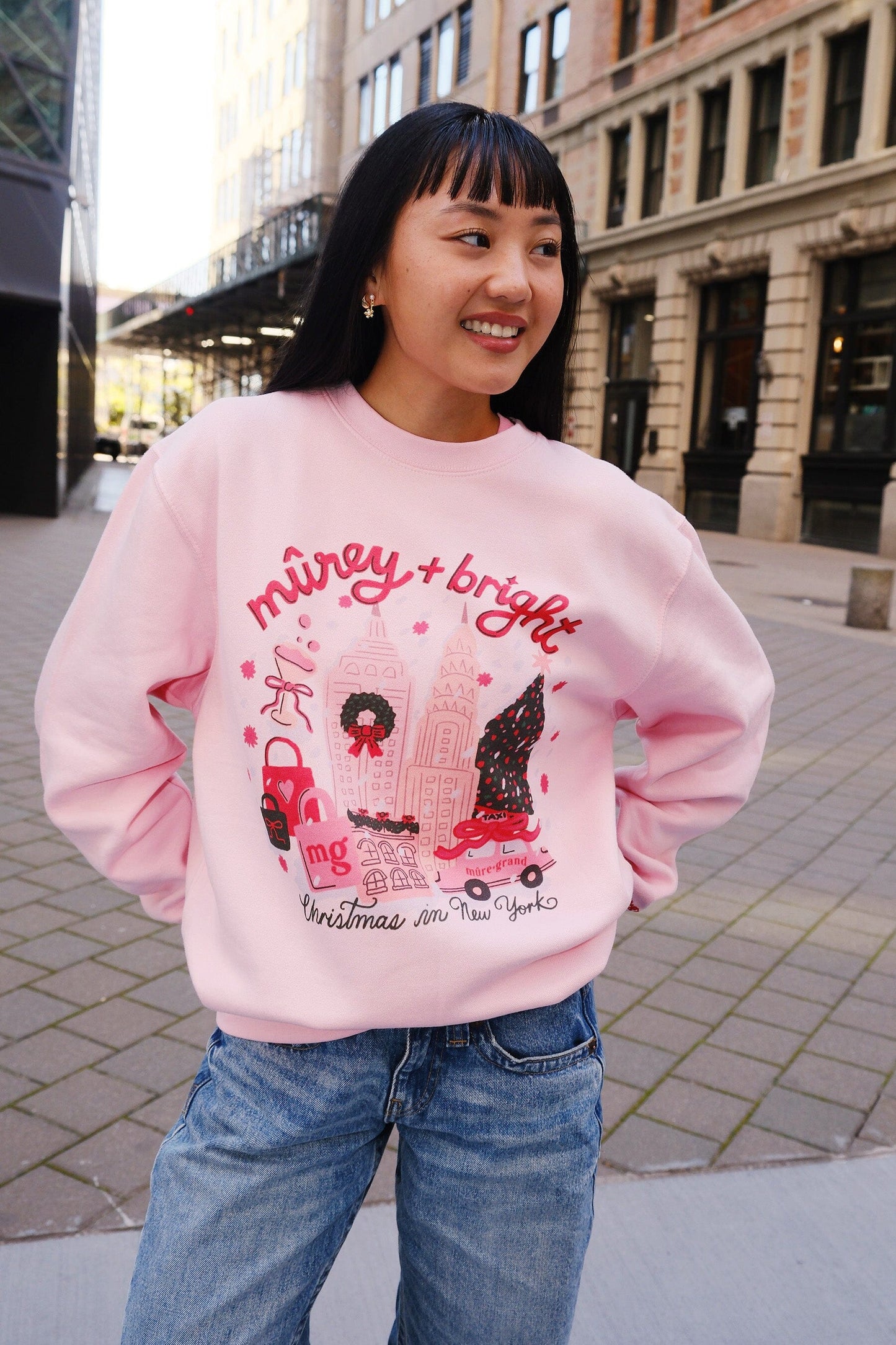 Christmas In New York Graphic Sweatshirt sweatshirt mure + grand