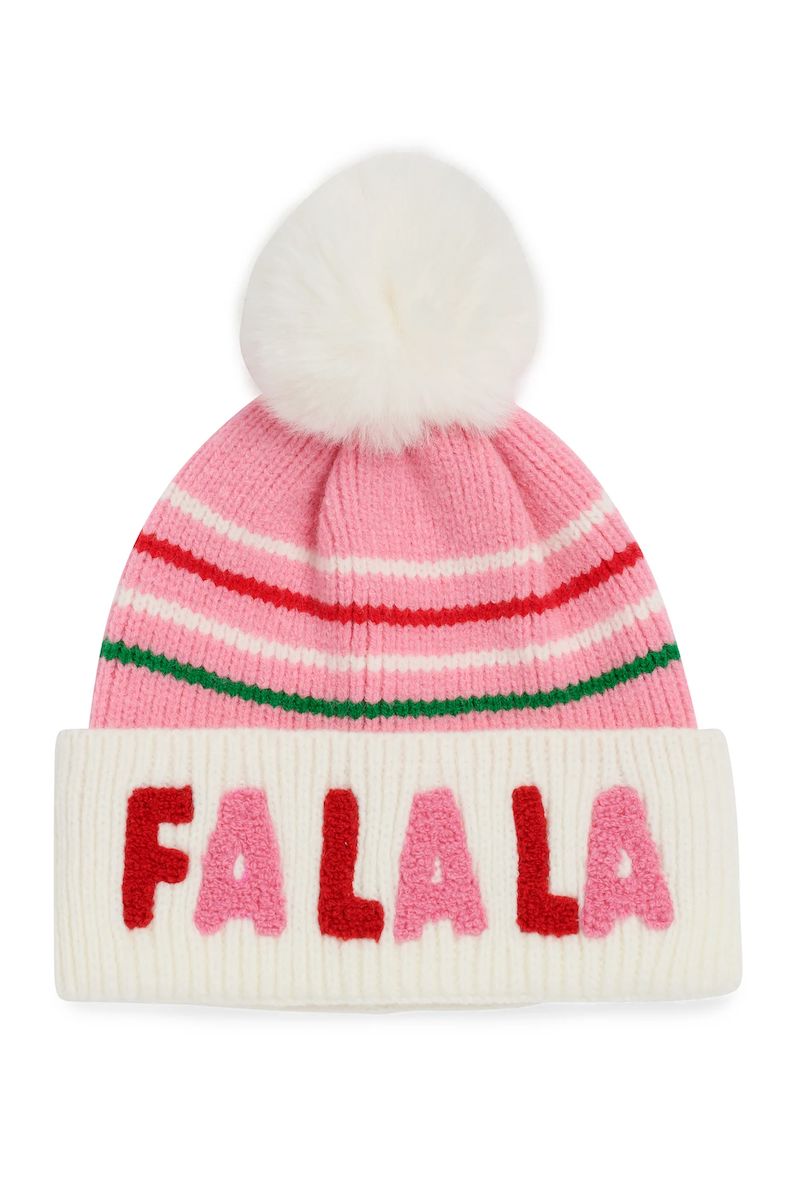 Christmas Theme Beanies Hats mure + grand Fa La La Beanie