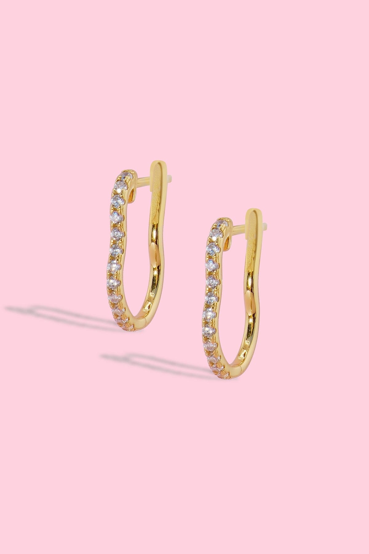 Clara Wavy Sterling Silver Hoop Earrings Earrings Mure + Grand