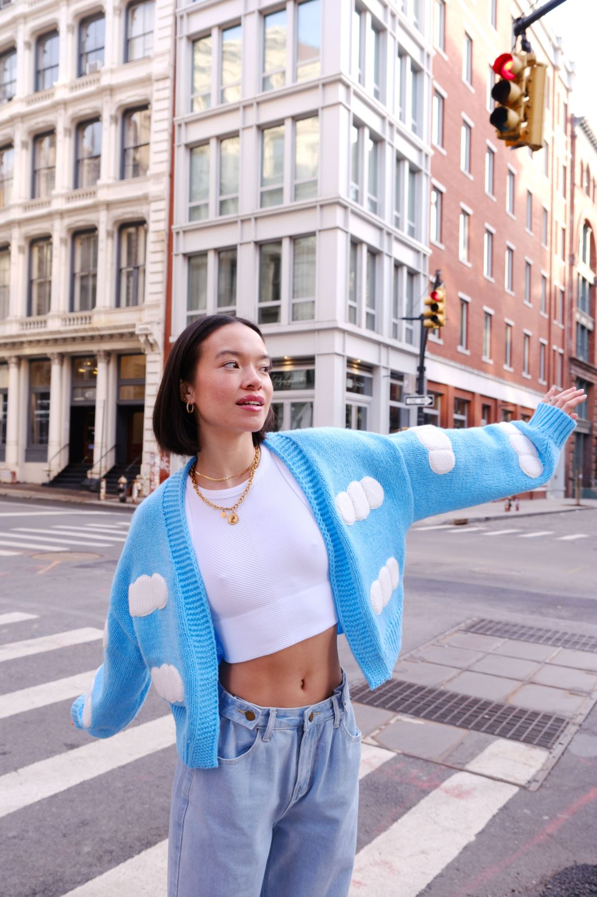 Cloudy with a Chance of Cuteness Puff Cardigan Sweater mure + grand