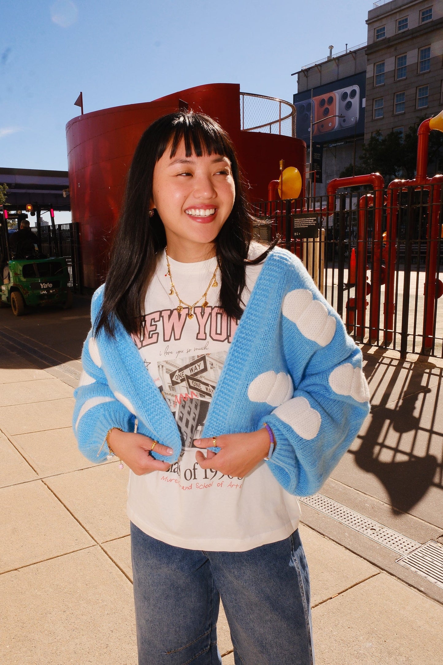 Cloudy with a Chance of Cuteness Puff Cardigan Sweater mure + grand