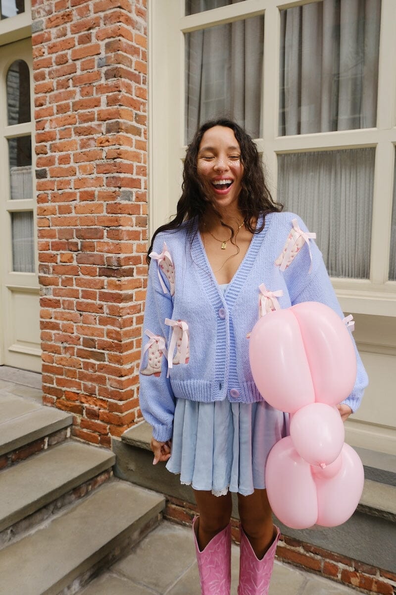 Cowgirl for Life Puff Cardigan Sweater mure + grand ML