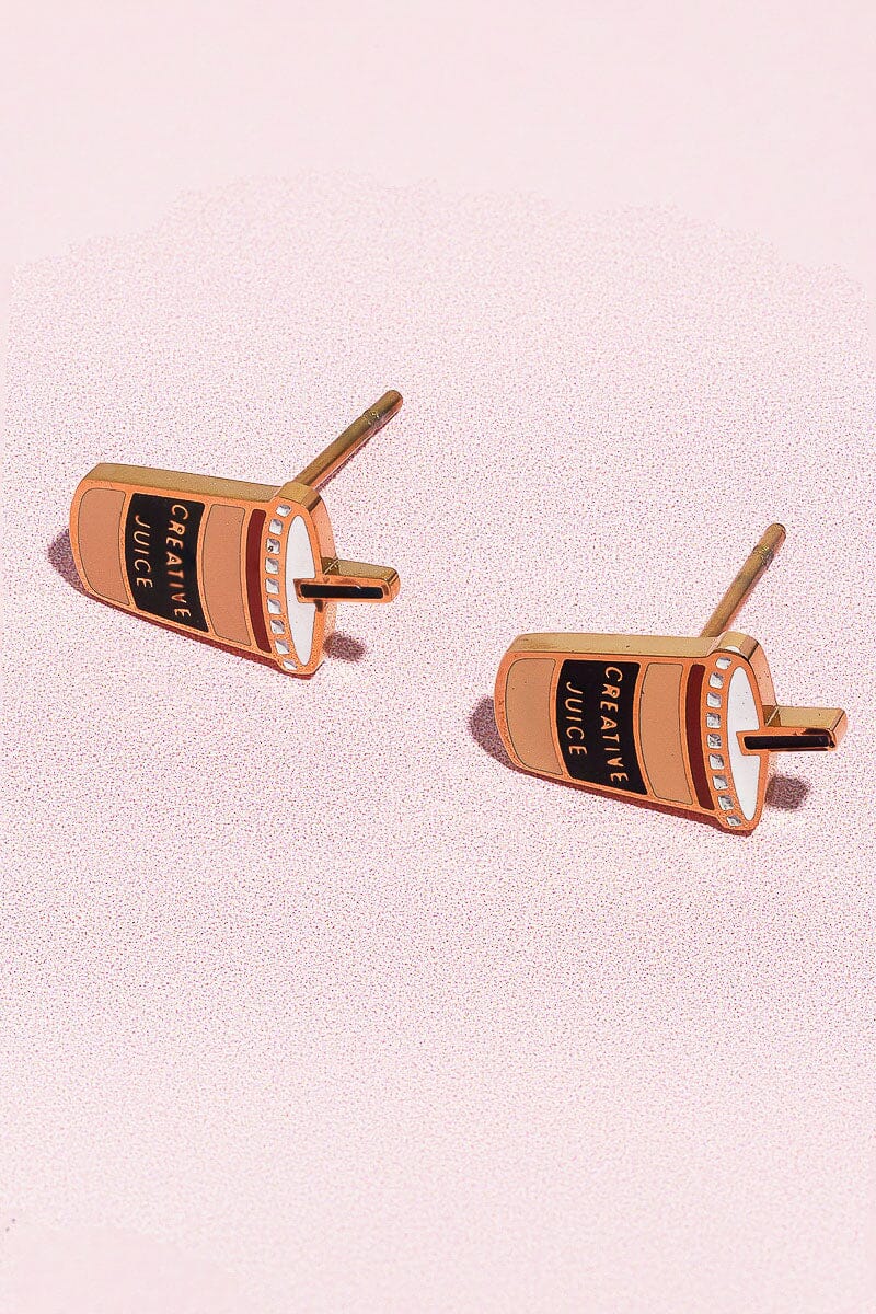 Creative Juice Enamel Charm Stud Earrings Earrings Mure + Grand
