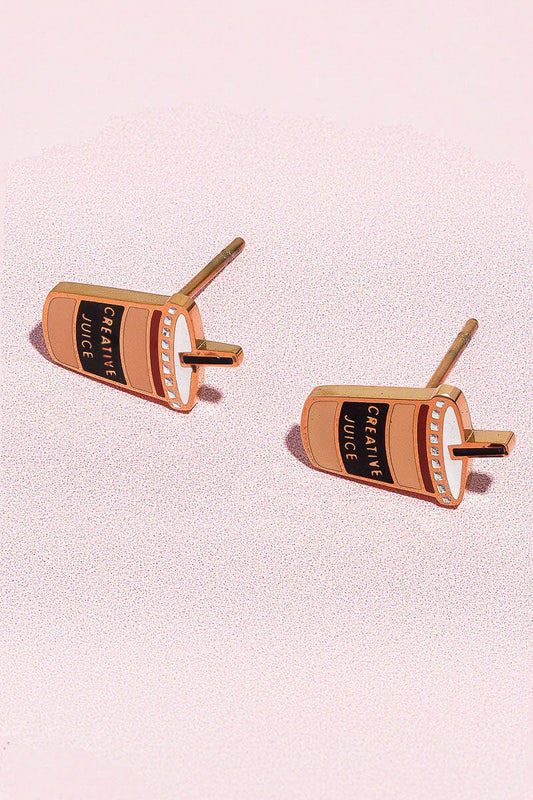 Creative Juice Enamel Charm Stud Earrings Earrings Mure + Grand