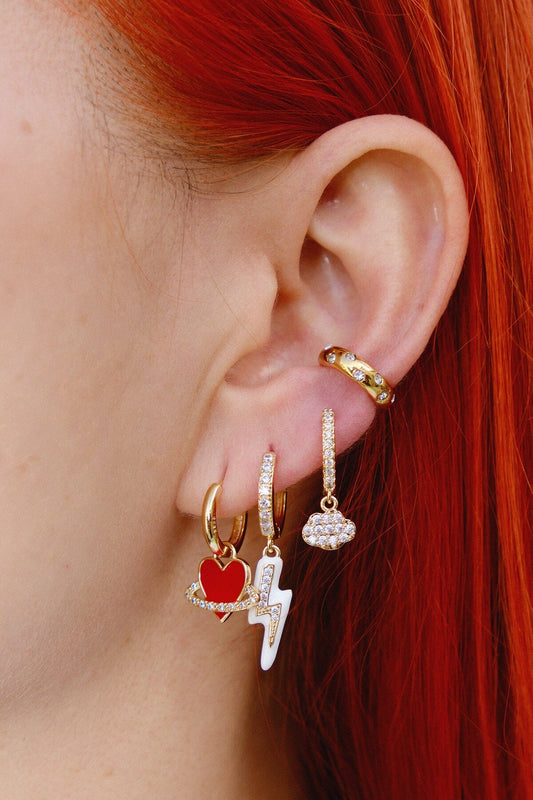 Crystal Raincloud Charm Dangle Earrings Earrings mure + grand