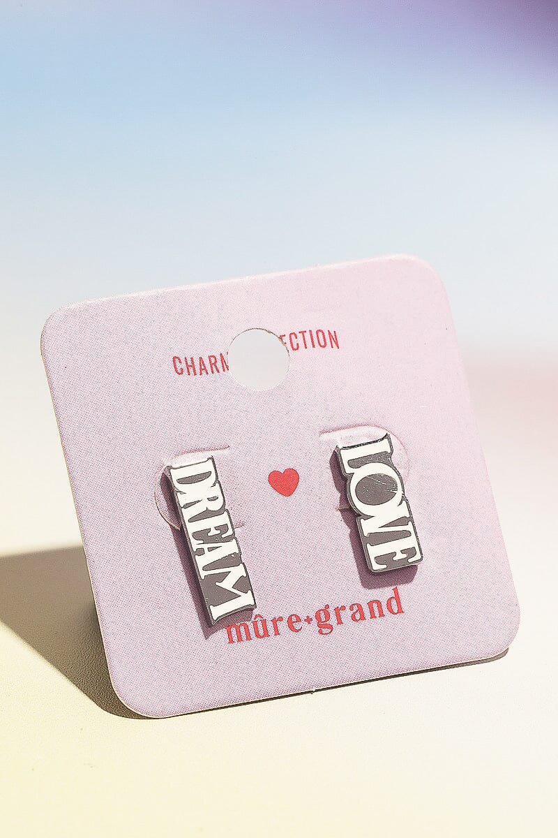 Dream + Love Enamel Charm Stud Earrings Earrings mure + grand