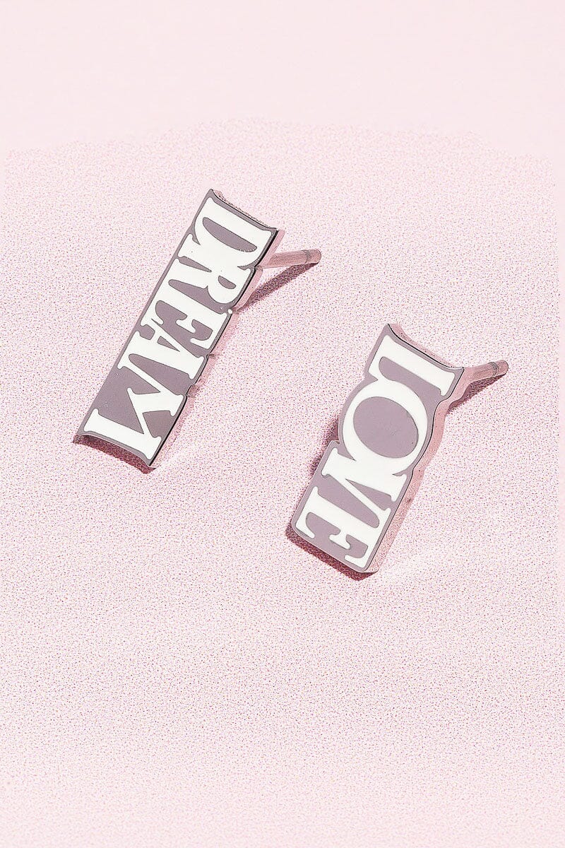 Dream + Love Enamel Charm Stud Earrings Earrings mure + grand