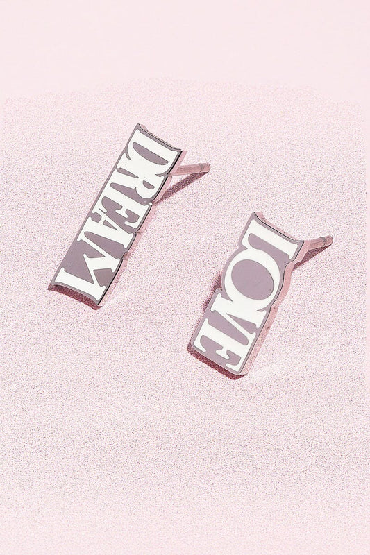 Dream + Love Enamel Charm Stud Earrings Earrings mure + grand