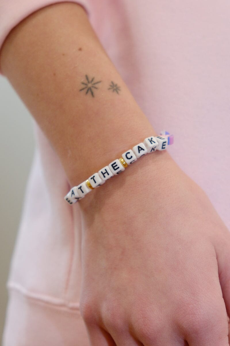 Eat the Cake Inspirational Beaded Bracelet Bracelet mure + grand