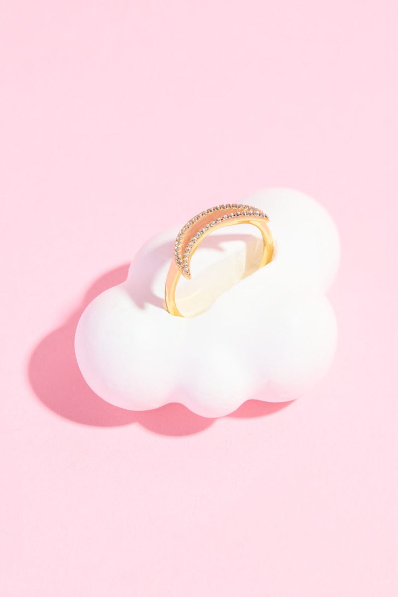 Esme Crescent Sterling Silver Ring Rings mure + grand