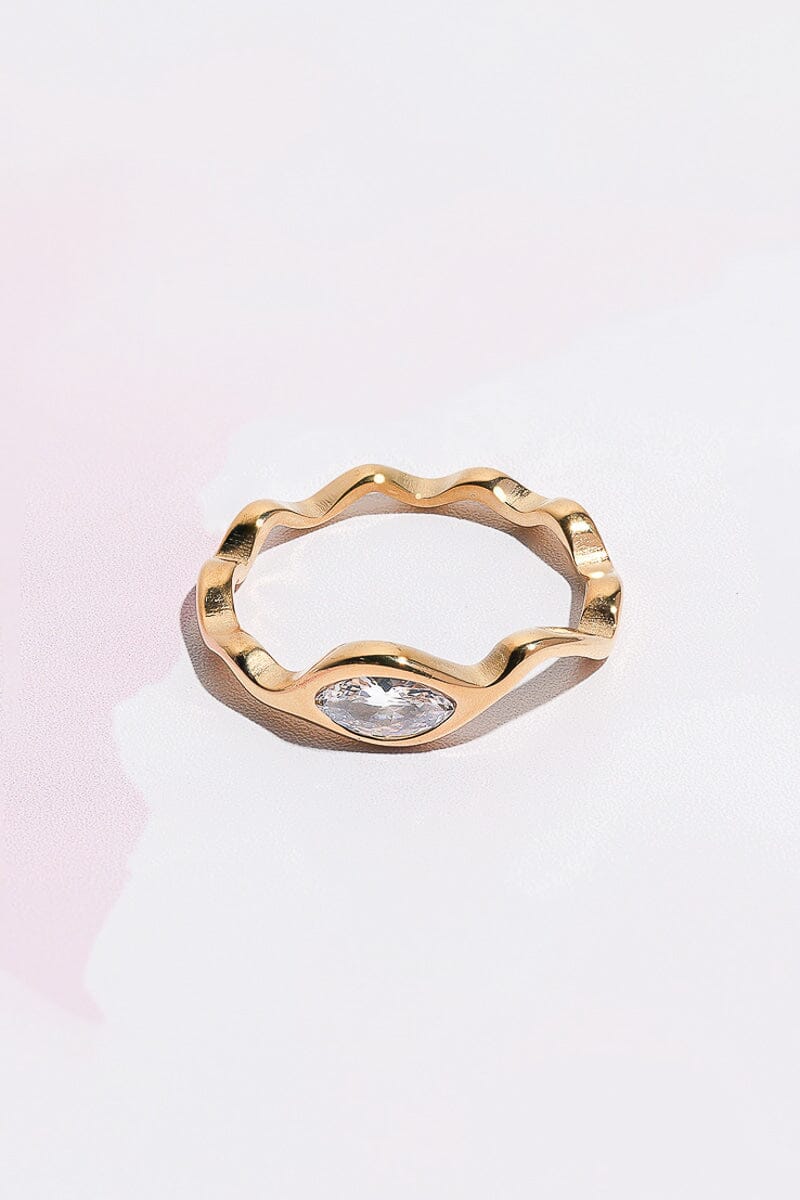 Evil Eye Wavy Stacking Ring Rings mure + grand