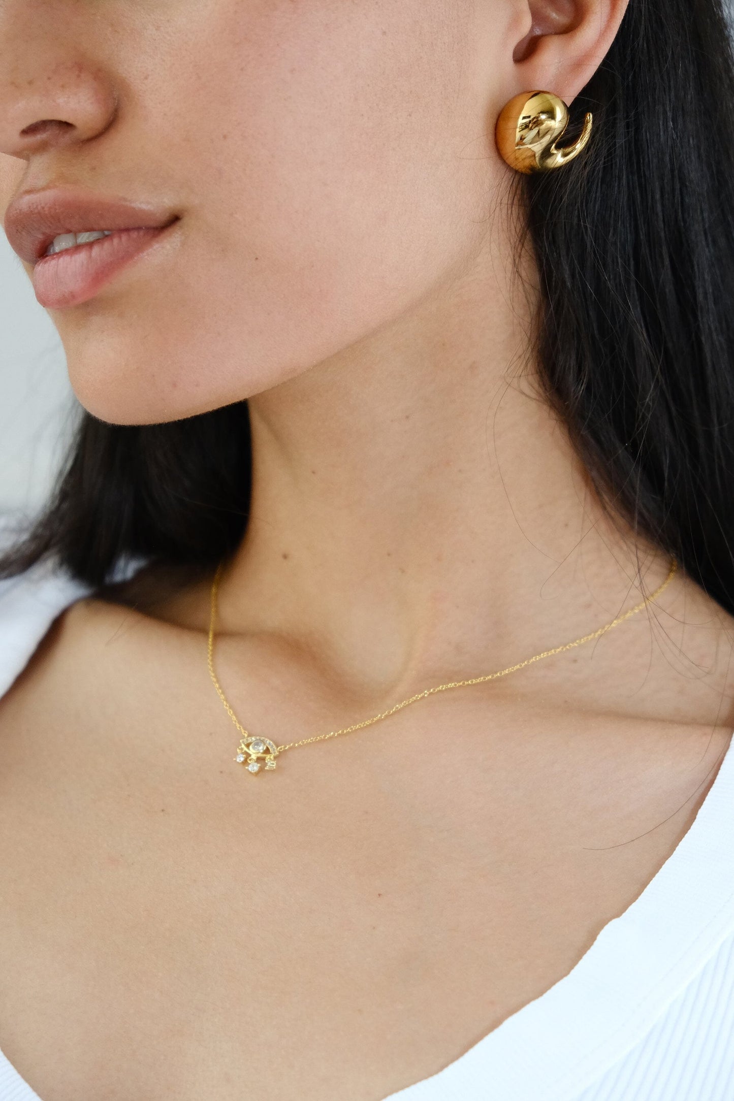 Eyes on You Sterling Silver Necklace Necklaces mure + grand