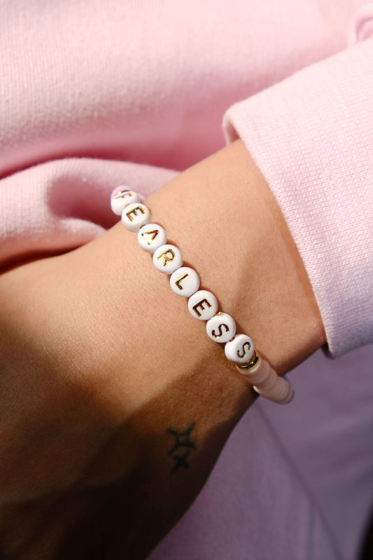 Fearless Inspirational Beaded Bracelet Bracelet mure + grand