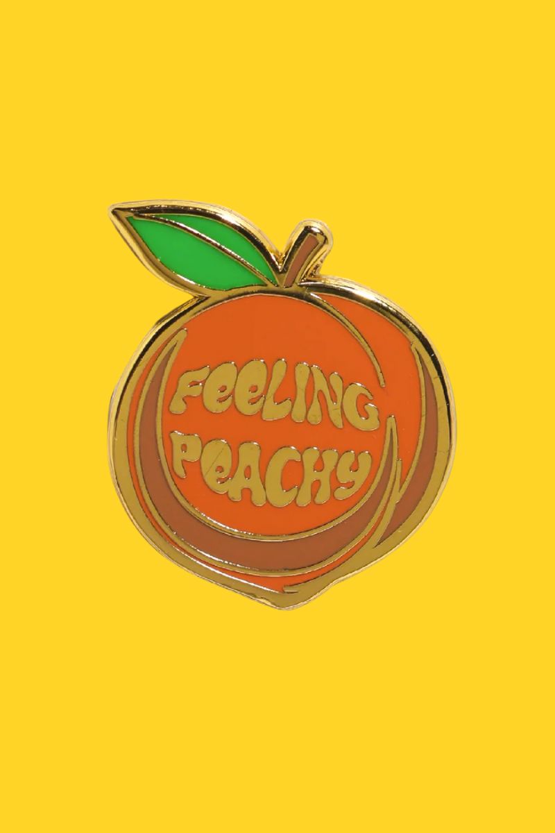 Feeling Peachy Enamel Pin Enamel Pin Patches & Pins