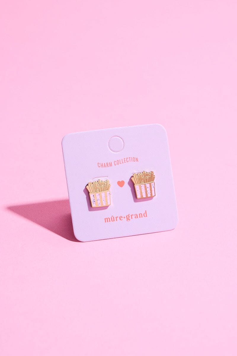 Fries Enamel Charm Stud Earrings Earrings mure + grand
