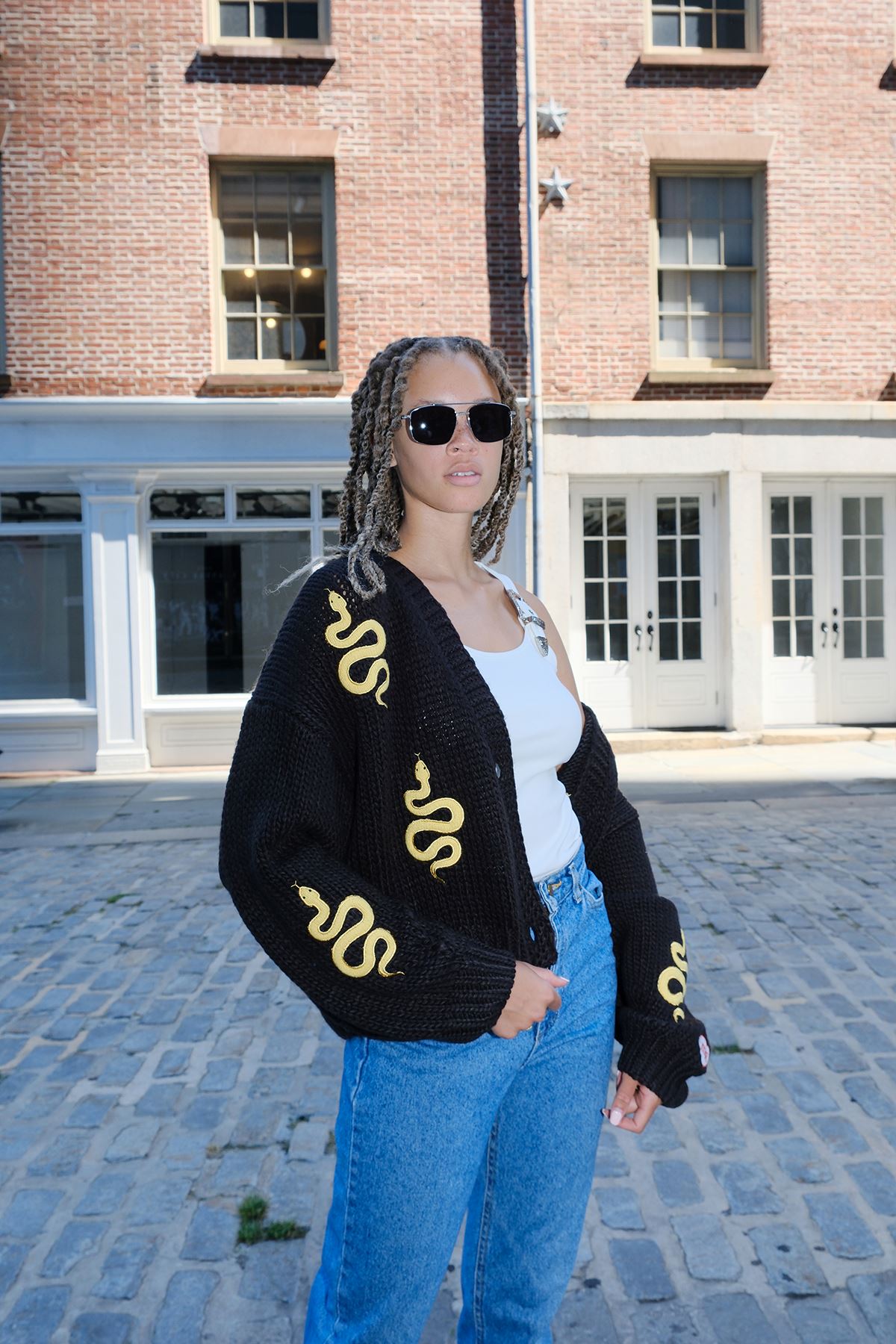 Garden Party Puff Cardigan Sweater mure + grand