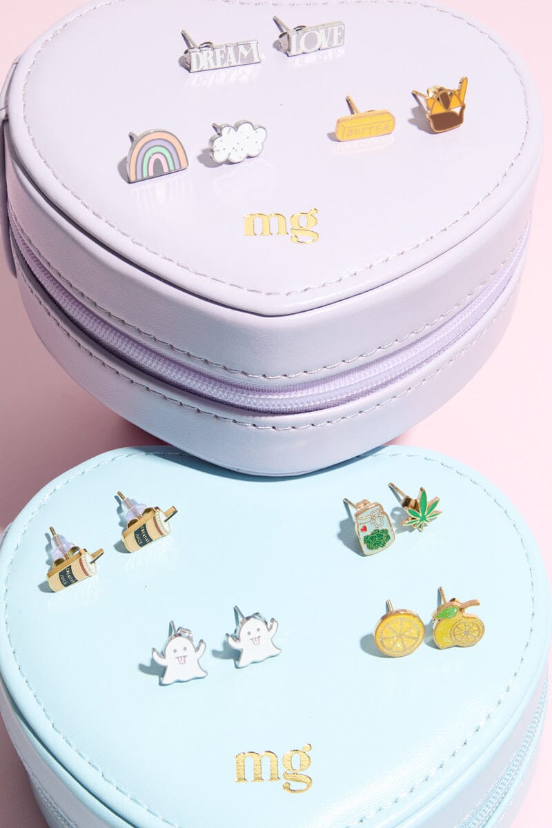 Ghost Enamel Charm Stud Earrings Earrings mure + grand