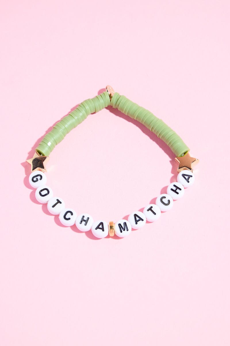 Gotcha Matcha Inspirational Beaded Bracelet Bracelet mure + grand