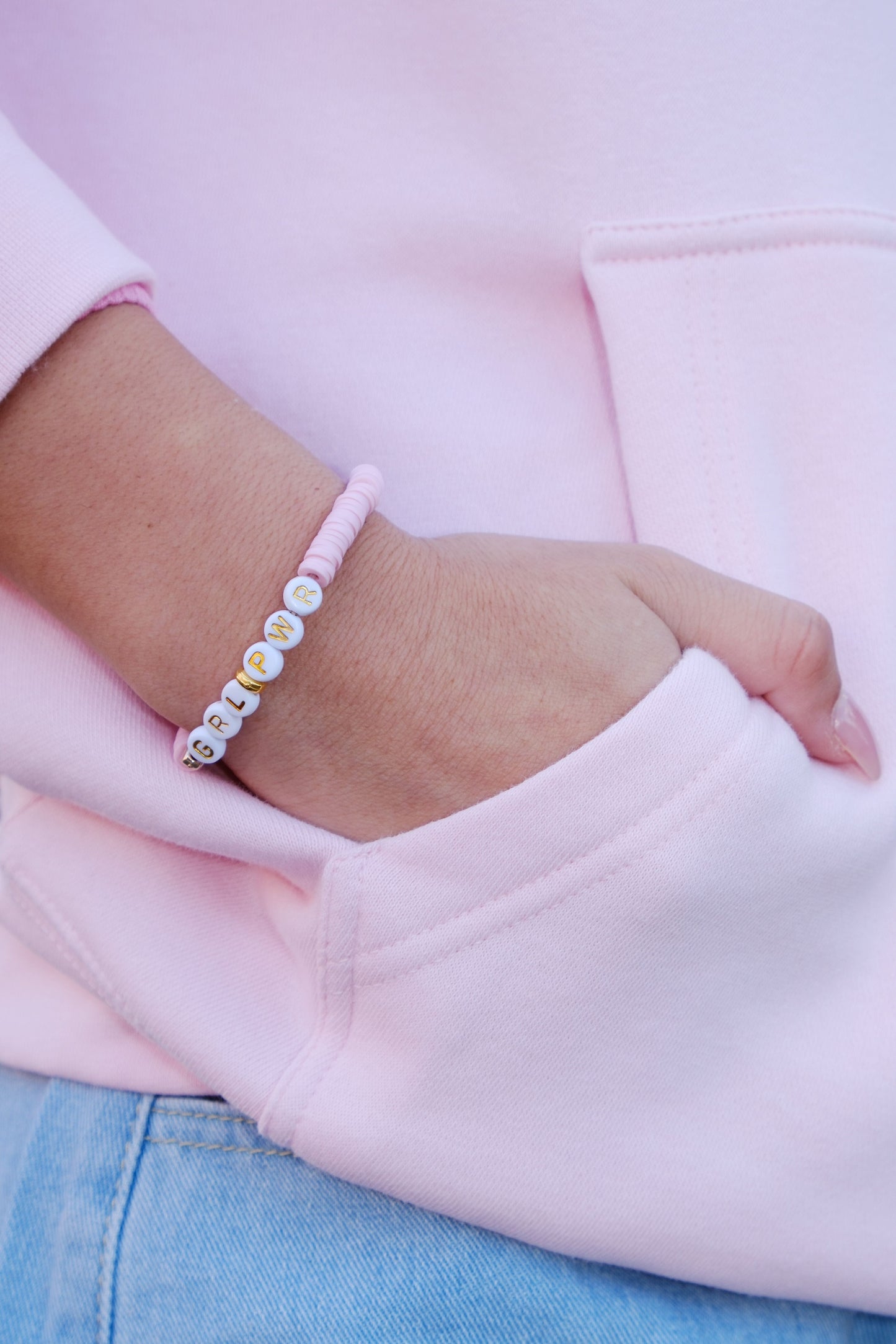 GRL PWR Inspirational Beaded Bracelet Bracelet mure + grand