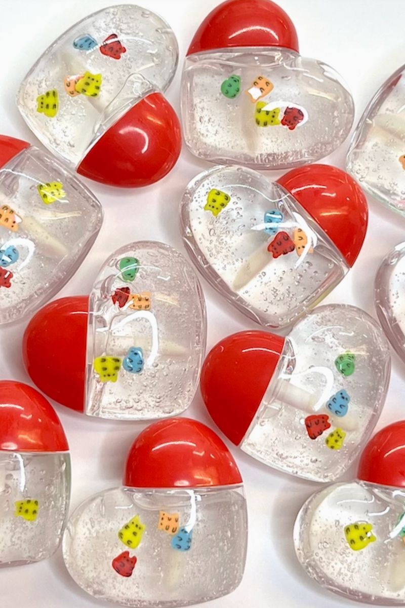 Gummy Candy Heart-Shaped Pocket Lip Gloss Beauty Gia Taylor