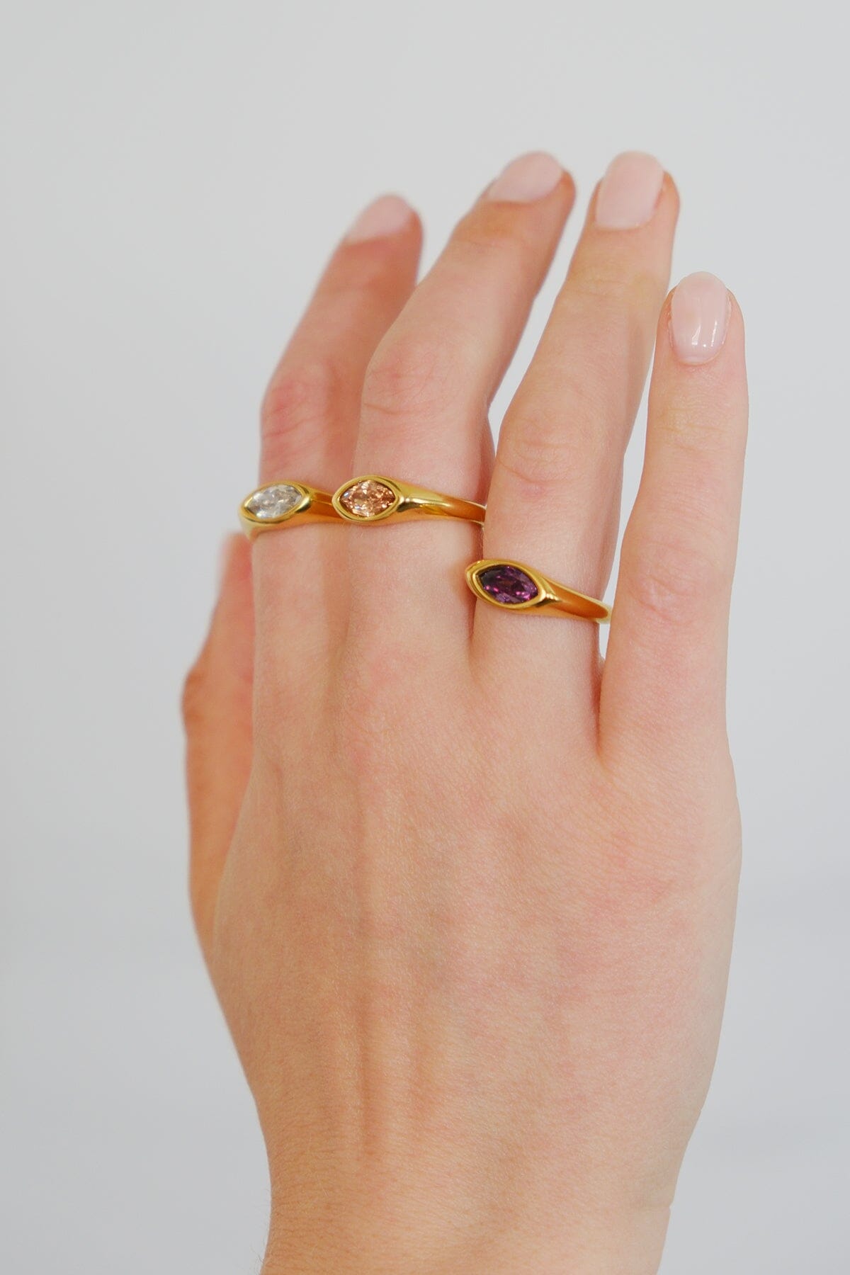 Hannah Crystal Stacking Ring Rings mure + grand