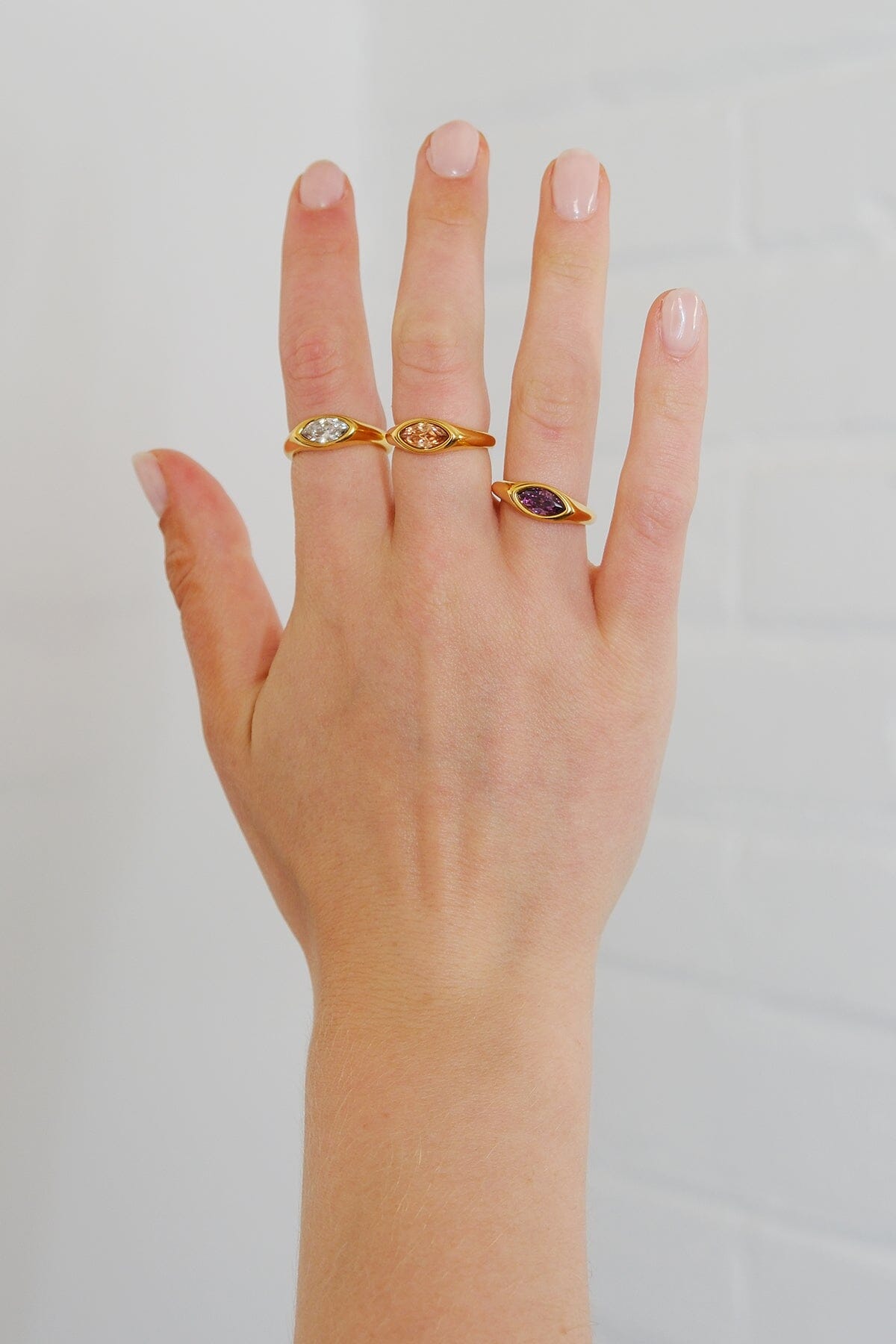 Hannah Crystal Stacking Ring Rings mure + grand