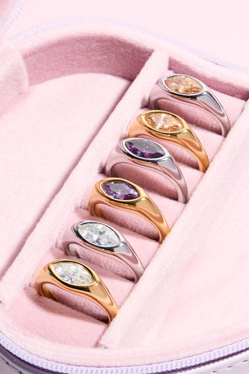 Hannah Crystal Stacking Ring Rings mure + grand