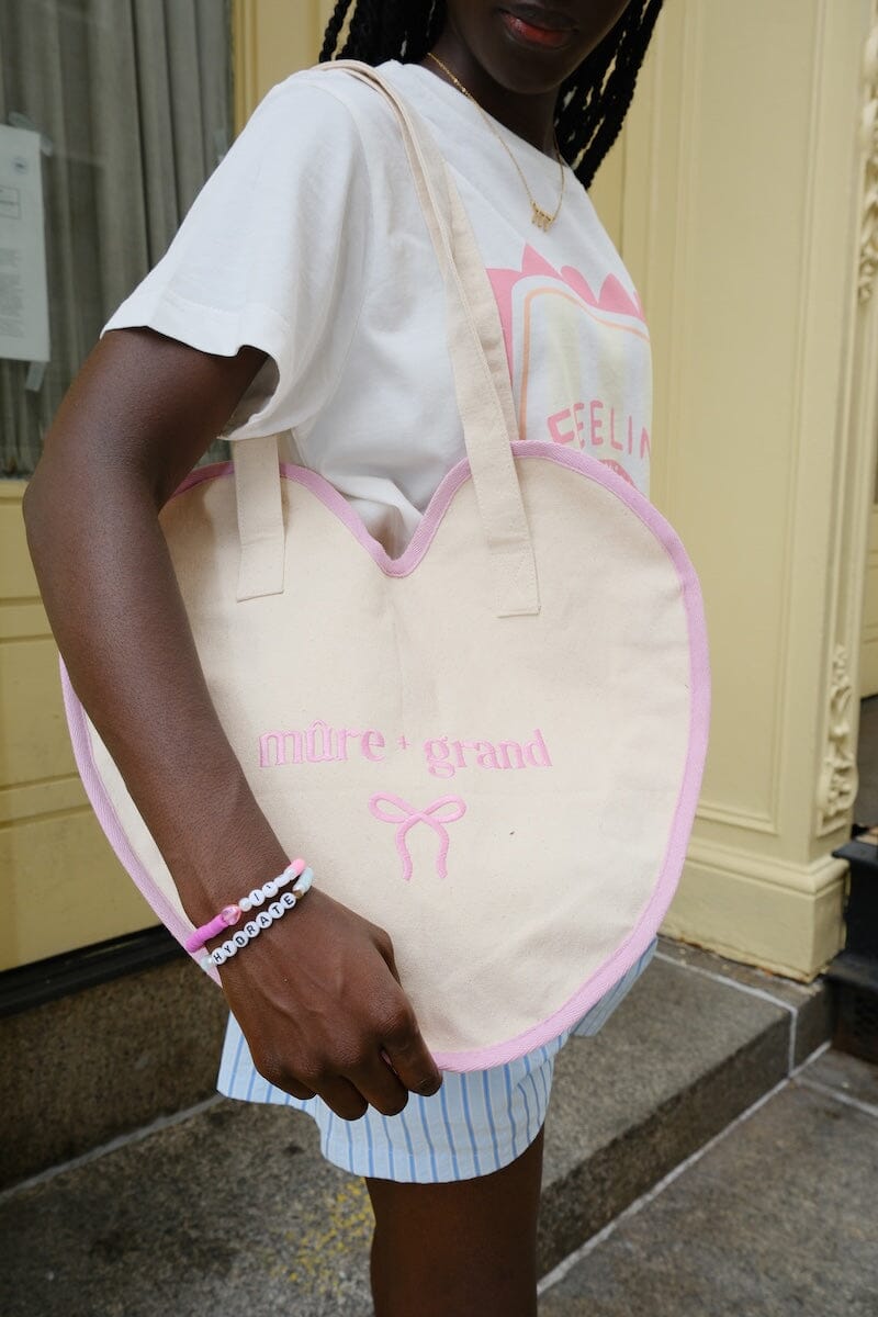 Heart to Heart M+G Tote Bag Canvas Tote Bag mure + grand