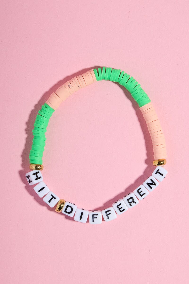 Hit Different Inspirational Bracelet Beaded Bracelet mure + grand