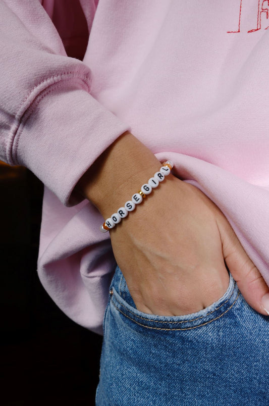 Horse Girl Inspirational Beaded Bracelet Bracelet mure + grand