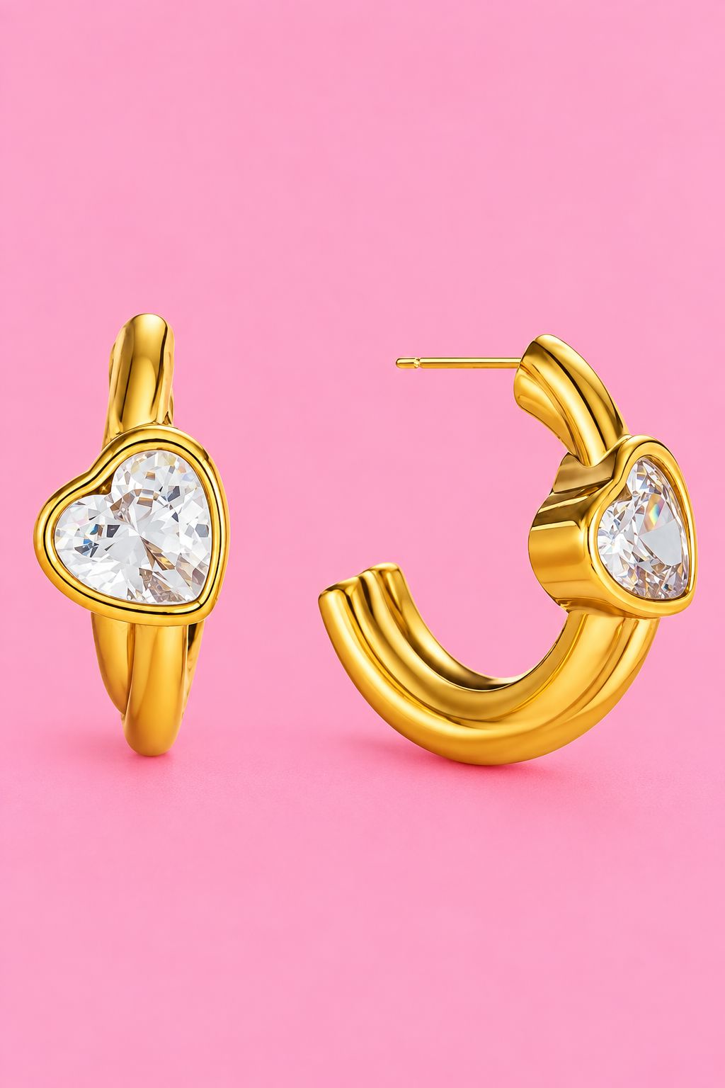 Icebox Heart Hoop EarringsMure + Grand