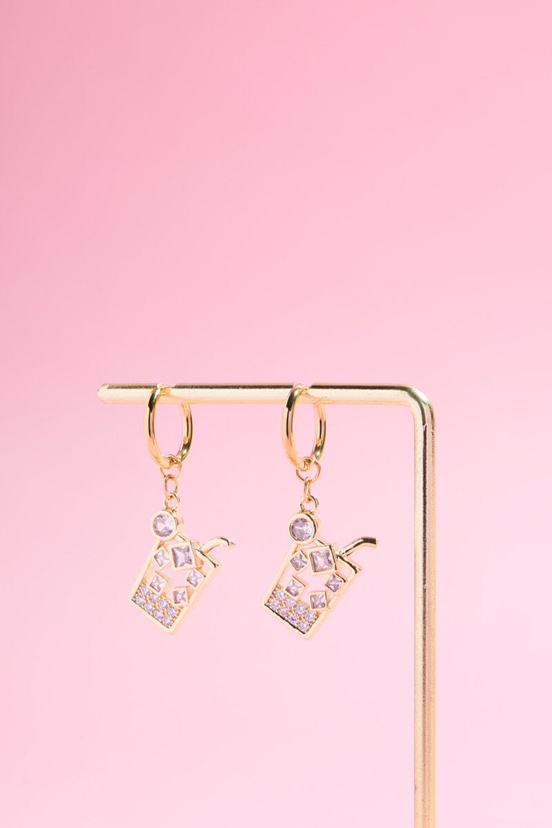 Iced Drink Charm Dangle Earrings Earrings mure + grand
