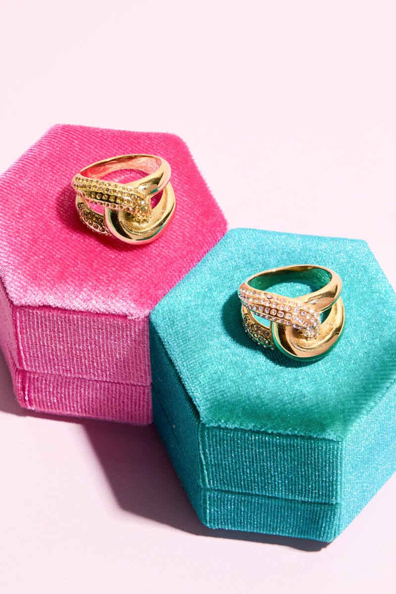 Intertwined Crystal Stacking Ring Rings mure + grand