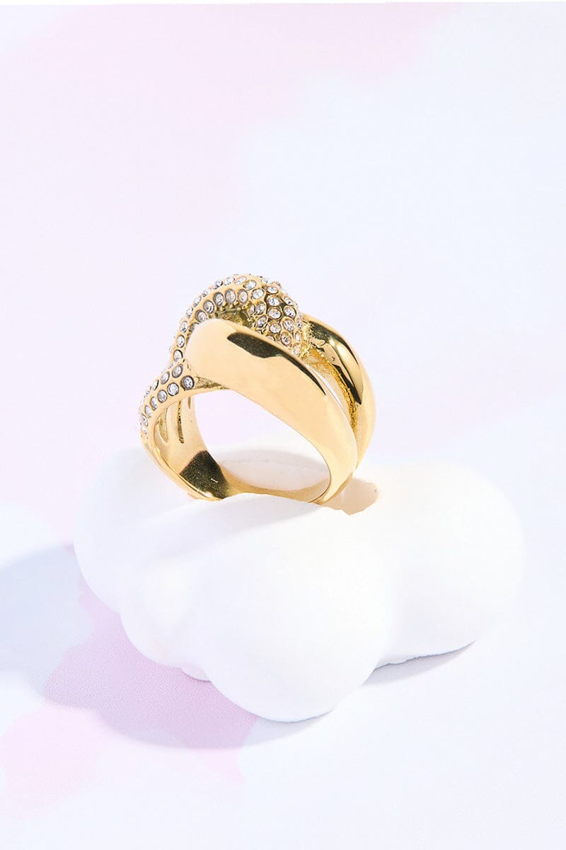 Intertwined Crystal Stacking Ring Rings mure + grand 6 Crystal