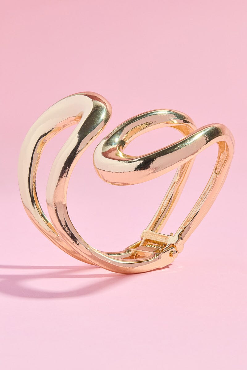 Irregular Geometric Chunky Cuff Bangle Bracelet Mure + Grand